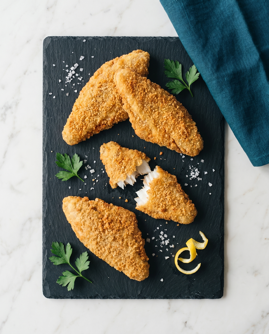 Sprøbakt rødspettefilet