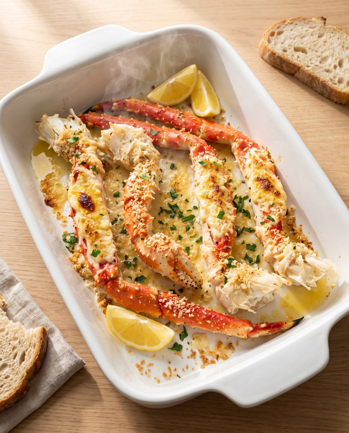 Gratinert kongekrabbe - slik gratinerer du kongekrabbeklør i ovnen
