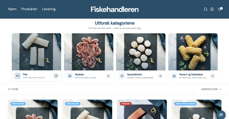 Bla i sortimentet og bestill
