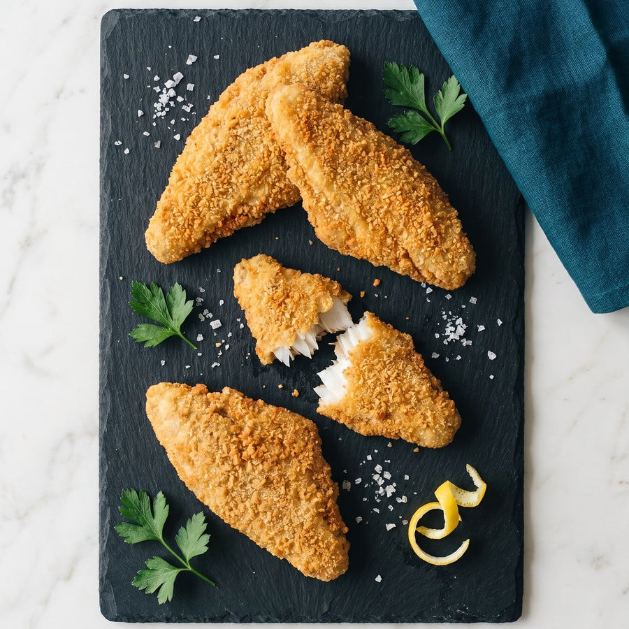 Sprøbakt rødspettefilet